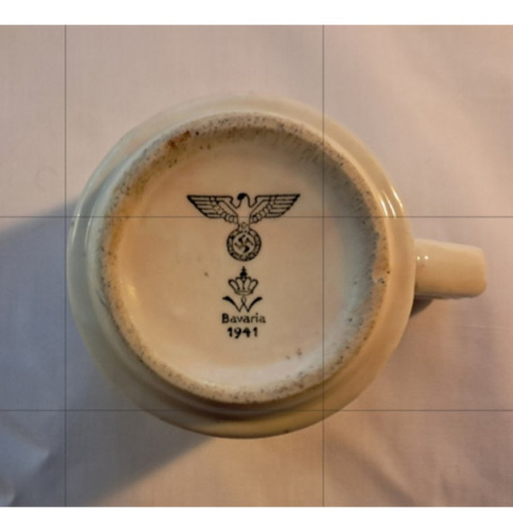 Antigüedad. Militaria. Platito Y Taza De Café Wermacht Sgm. 0