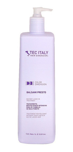 Tratamiento Reparador S/ Enjuague Tec Italy Balsami 1000 Ml 0