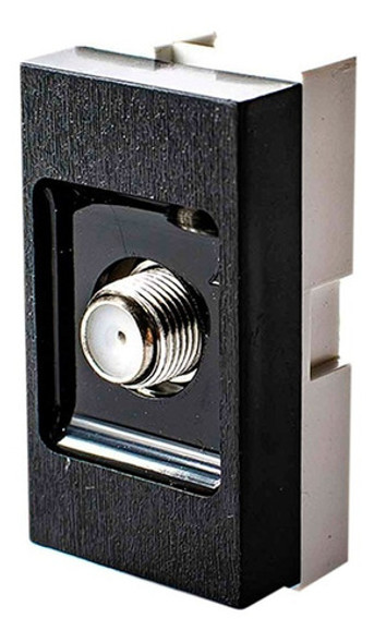 Modulo Toma Tv Pin Fino Final Rosca Negro Jeluz  Platinum 0