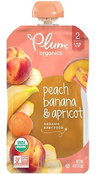 Plum Organics Stage 2 Comida Orgánica Para Bebés, Melocotón, 0