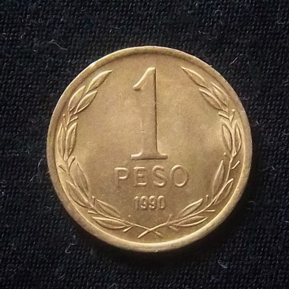 Chile 1 Peso 1990 Sin Circular Km 216.2 0