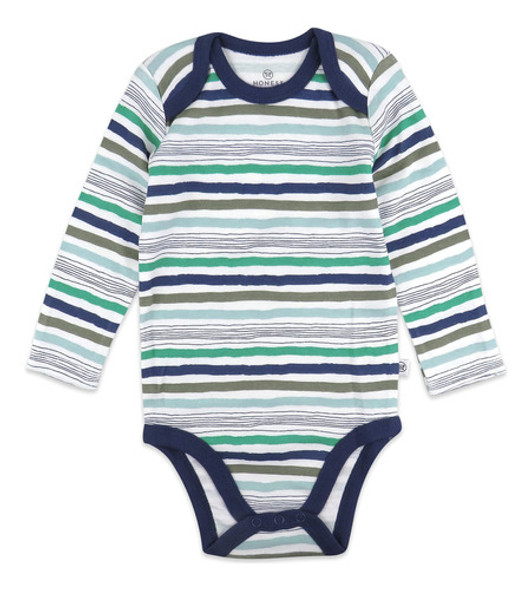 Honestbaby Conjunto 8 Piezas Algodón Orgánico Rayas Naturale 1