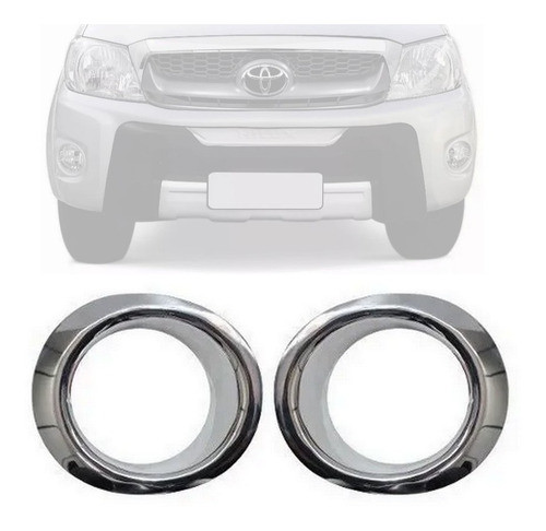 Par Aro Cromado Farol Milha Toyota Hilux 2010 E 2011 0
