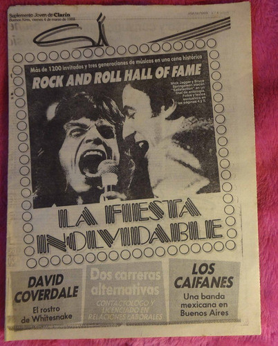 Suplemento Si Clarin Marzo 1988 Caifanes David Coverdale 0
