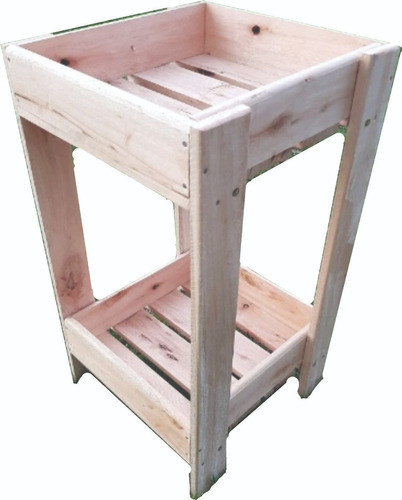 Portamaceta Rack Madera Estantes Deck Cocina Baño Living 0