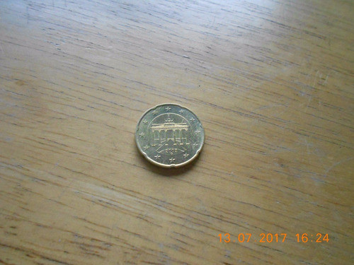 Euro Alemania Moneda De 20 Centavos Año 2002 0