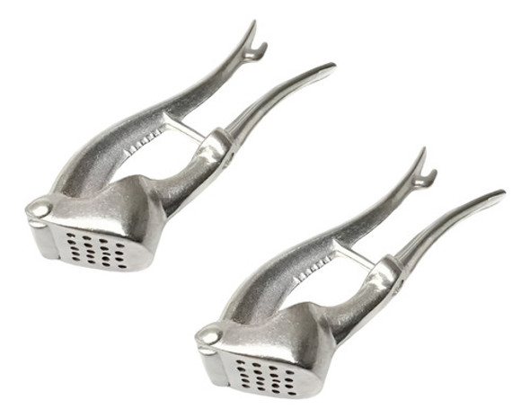 Set X2 Prensa Ajo Rompe Nuez Descarozador Fundición Aluminio 0