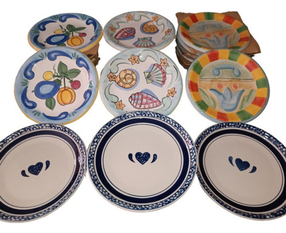 Pack X 6 Platos De Cerámica De 27cm. Modelos A Elección.leer 0 Pack X 6 Platos De Cerámica De 27cm. Modelos A Elección.leer 0