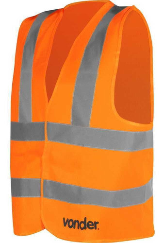 Colete Refletivo Tipo Blusão Sem Bolso Laranja Cv103 Vonder 1