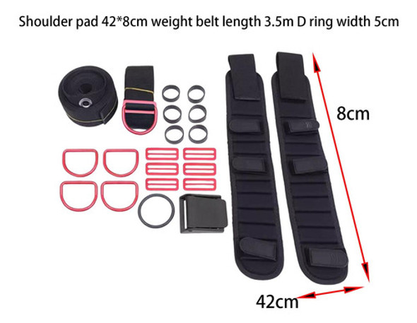 Conjunto De Cinto De Mergulho Com Placa Traseira, Vermelho 1