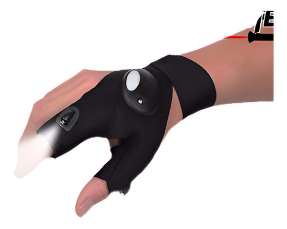 Guante De Luz Led Mano Dedo Iluminación Guantes Intermitente 0