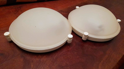 Duo De Plafón Con Vidrio Esmerilado De 20 Cm De Diámetro. 0
