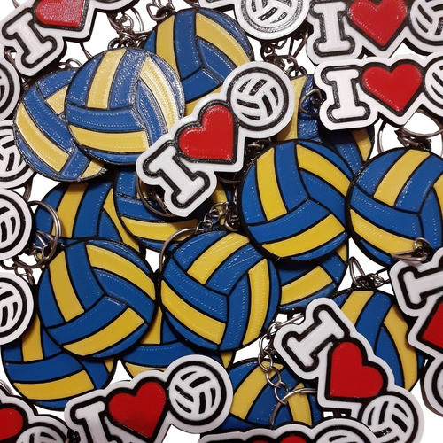 20 Llaveros, Imanes O Colgantes De Vóley - 3d 0