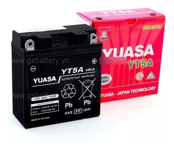 Bateria Yuasa Yt5a Gel = Yb5l-b Motos 110 Rouser 135! Wagner 0