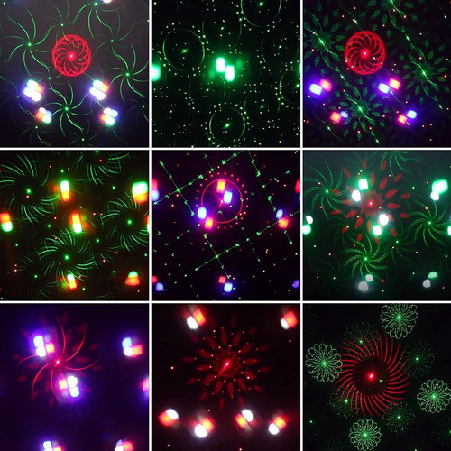 ~? Dj Lights, Amki 4 En 1 Rave Light Con Rgbw Derby Beam, Lu 1