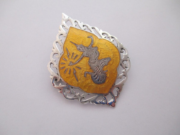 Lindo Broche Da Consagrada Nielo Siam Sterling - Prata 1