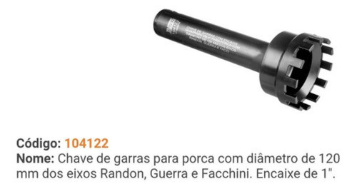 Llave 12 Garras 120mm De 1   Eje Randon/guerra/facchin 1