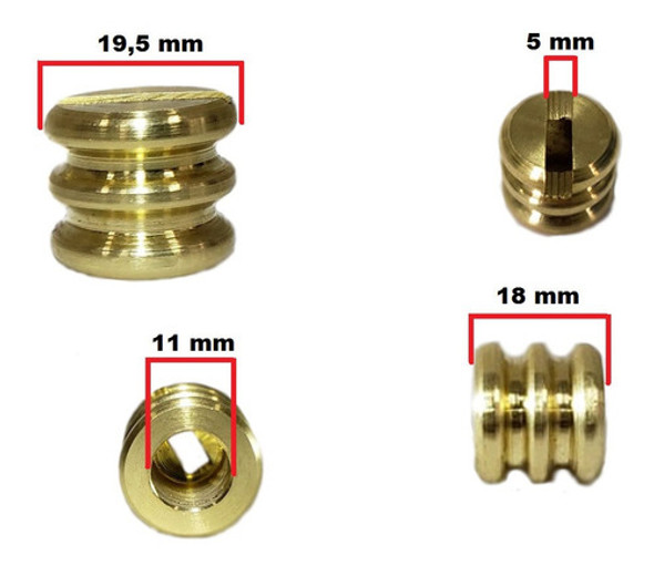 20 Pçs Botão Ondulado 19mm Cutelaria Faca Guarda Rasgo 5 Mm 1