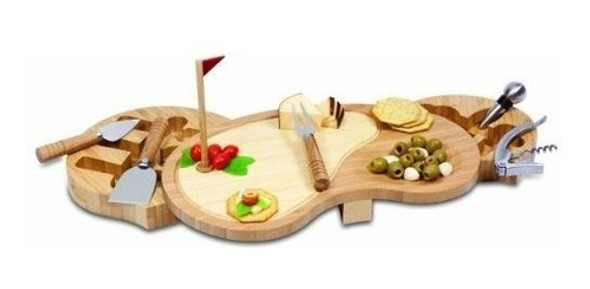 Picnic Time Sand Trap Cheese Board Y Conjunto De Herramienta 1