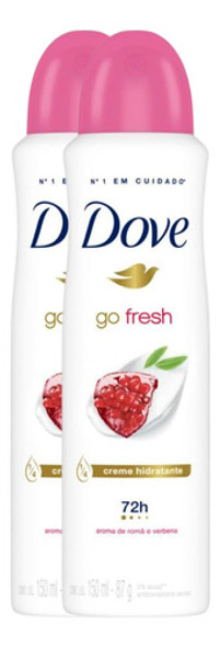 Kit 2 Desodorante Dove Feminino Romã E Verbena 150ml 0