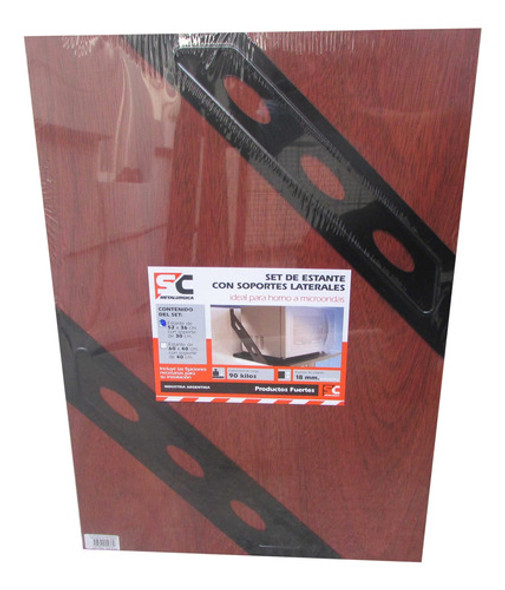 Set Estante+soporte(90kg)cedro,30x80cm Sc 605.5830 0
