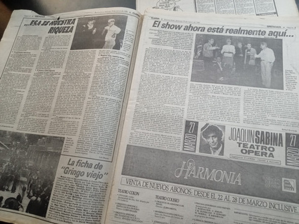 Suplemento Clarín Espectáculos 19/3 Año 1989 Puenzo Ub 40 1