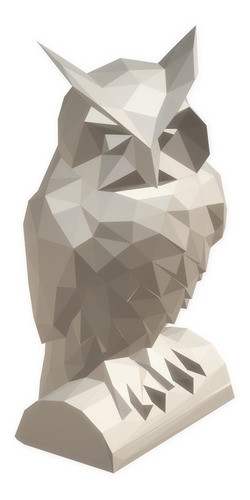 Deco Buho Low Poly Impresión 3d 1