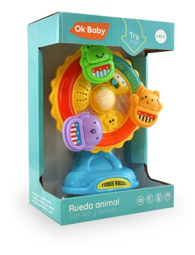 Rueda Animal Con Sopapa Luz Y Sonido Ok Baby 0