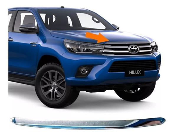 Moldura Rejilla Frente Cromada Toyota Hilux Srv 2016/+ 0 Moldura Rejilla Frente Cromada Toyota Hilux Srv 2016/+ 0