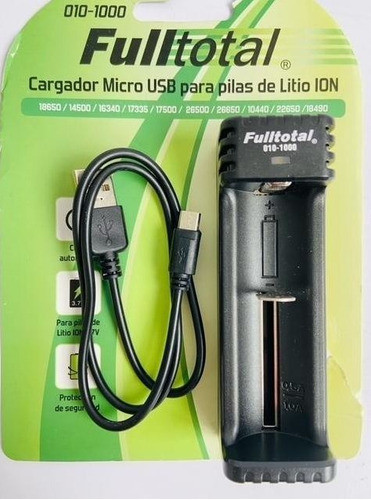 Cargador Micro Usb Para Pilas De Litio Ion 1 Canal 010-1000 0
