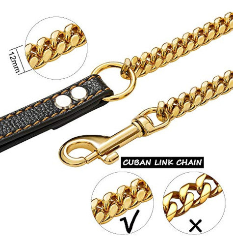 Pradog Correa De Cadena Para Perro, De Metal, A 1