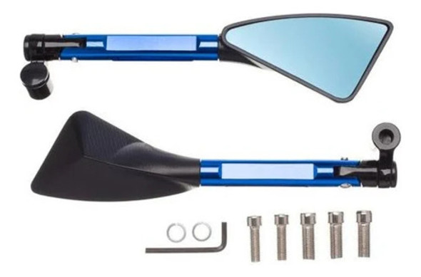 Retrovisor Esportivo Rizoma 3 Pontas - Lente Azul 0