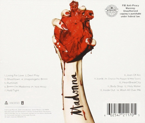 Madonna Rebel Heart Cd Imp.new Cerrado 100 Original En Stock 1