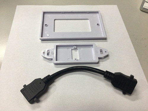 Faceplate Tapa Pared Hdmi C/cable 15cm. Todovision. 1