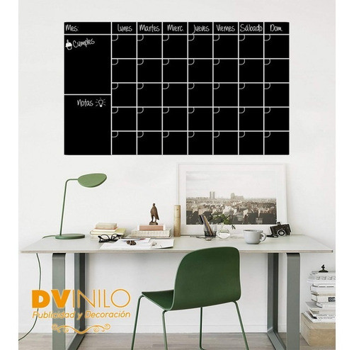 Vinilo Pizarra - Organizador De Tareas - Oficina -decorativo 1
