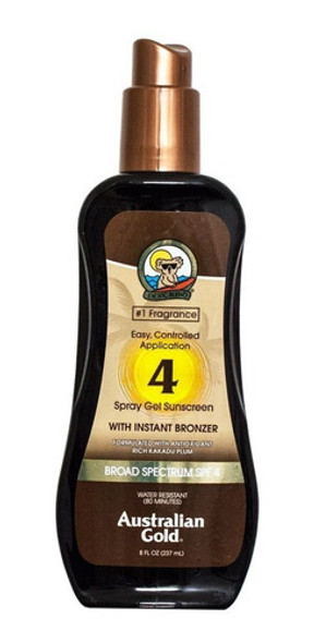 Australian Gold Spf 04 Instant Bronzer Spray Gel 237ml 1