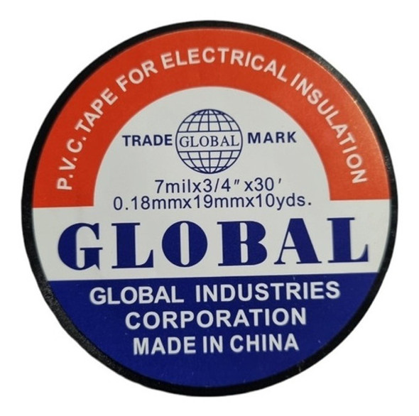 Cinta Aisladora Pvc 19mm X 9m Global Electricidad X10pzas 0