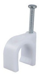 100 X 12mm Cable Uñas Clips Círculo Plástico Eléctrico Monta 1