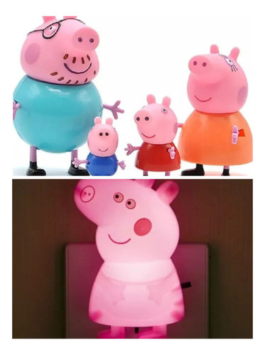 Peppa Pig George Pack Familia + Lámpara Led Veladora 0