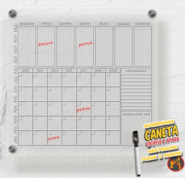 Mural Planner Organizador Mensal Grande Alta Qualidade 1