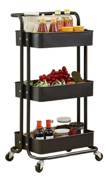 Mesa Auxiliar Cocina Carro Con Ruedas Italy Con Estante 0