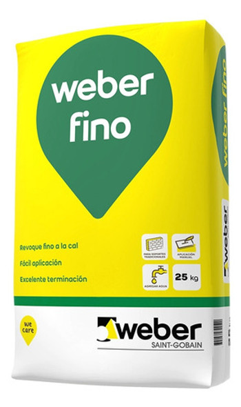 Weber Fino Revoque Fino A La Cal P/interior 25 Kg Blanco 0 Weber Fino Revoque Fino A La Cal P/interior 25 Kg Blanco 0