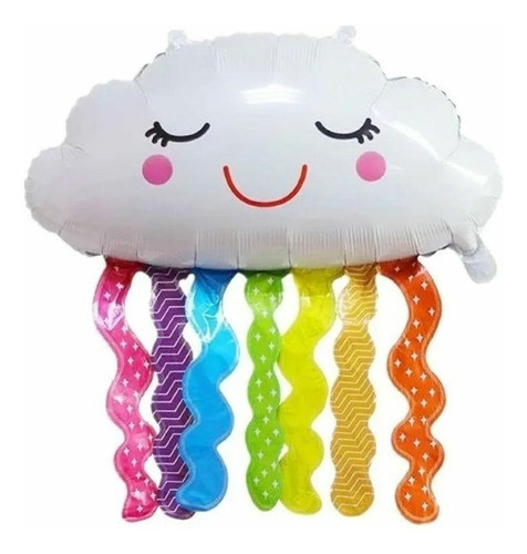 Globos Nube Arco Iris  Metalizada Grande 0