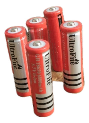X5 Pilas Recargable De Litio Ultrofirc 18650 3.7v 6800mah. 0