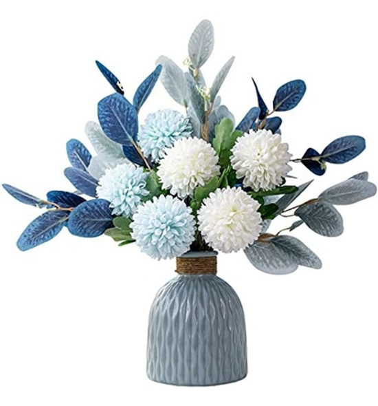 Ftpro Flores Y Jarrones Artificiales, Hortensia Falsa Con Co 0