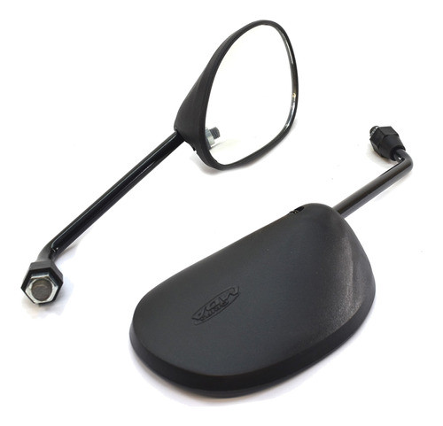 Espejo Ovalado Universal Rosca 8mm Negro Mda 0