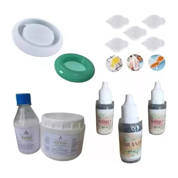 Kit Resina Naturacril + Molde Silicona Porta Vela 0