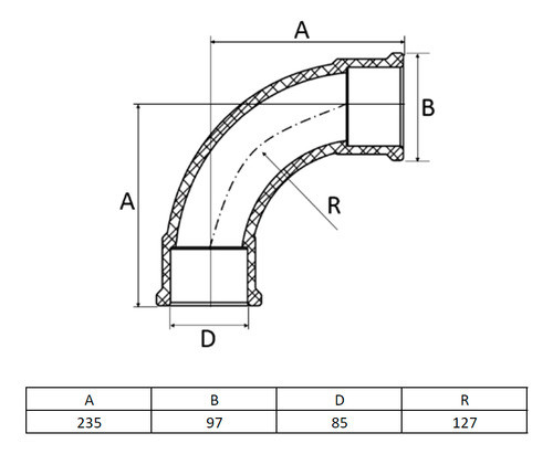 Curva 90 Soldavel 85 Mm Amanco 1