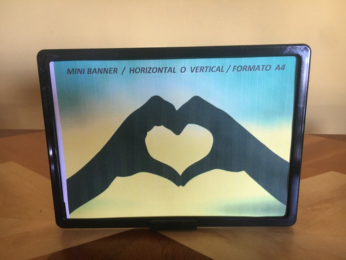Porta Banner Mini / Formato A4 /identificador De Escritorio 0