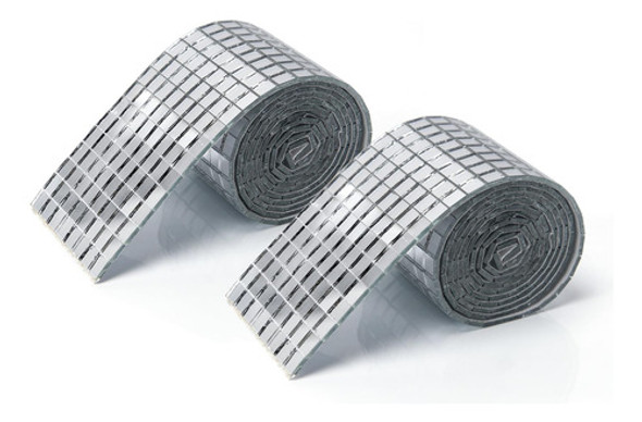 Espejos Autoadhesivos 5x5mm - 4 Tiras Mosaico De 4x120cm 0